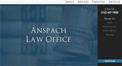 Desktop Screenshot of anspachlawoffice.com
