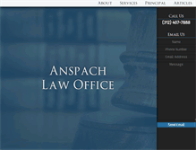 Tablet Screenshot of anspachlawoffice.com